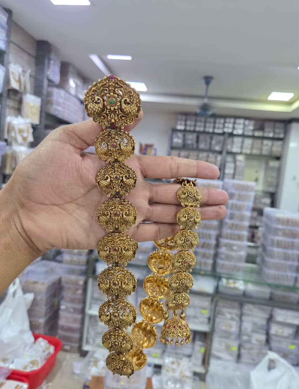 Jadaharam – Antique Gold Bridal Hair Ornament