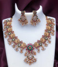 Enamul Necklace Set – Antique Gold Meenakari Jewellery