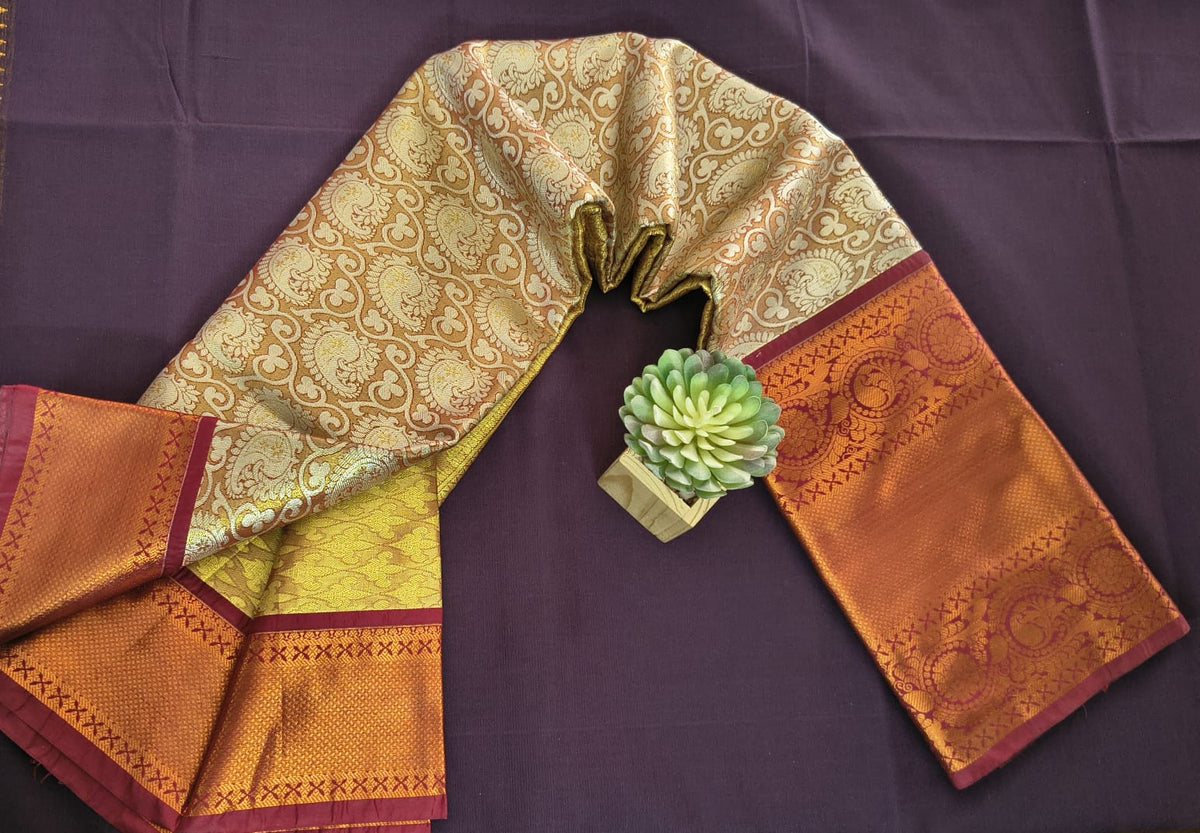Pattu Saree with Blouse – Silk Saree, Zari Border
