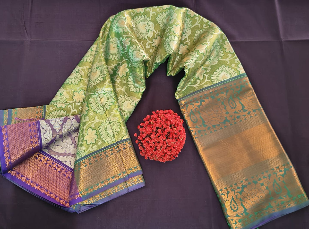 Pattu Saree with Blouse – Silk Saree, Zari Border