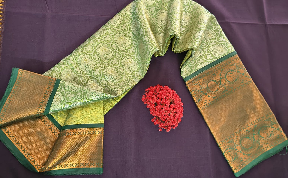 Pattu Saree with Blouse – Silk Saree, Zari Border