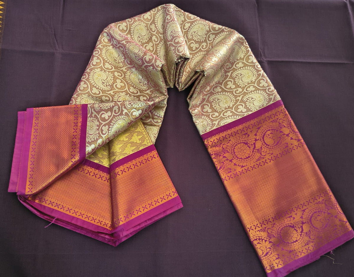 Pattu Saree with Blouse – Silk Saree, Zari Border