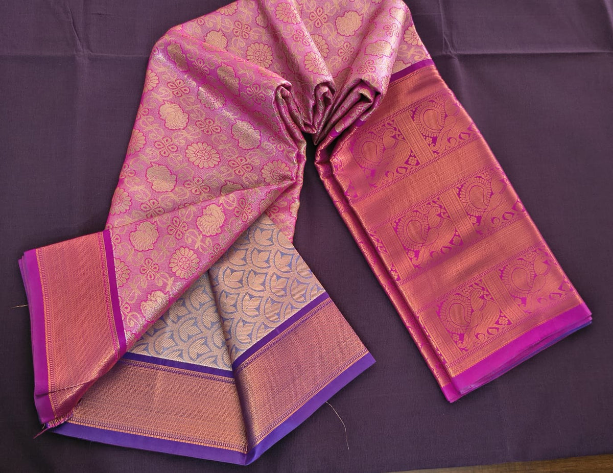 Pattu Saree with Blouse – Silk Saree, Zari Border