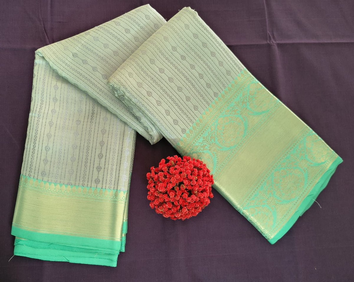 Silk Cotton Saree with Blouse – Zari Border Saree