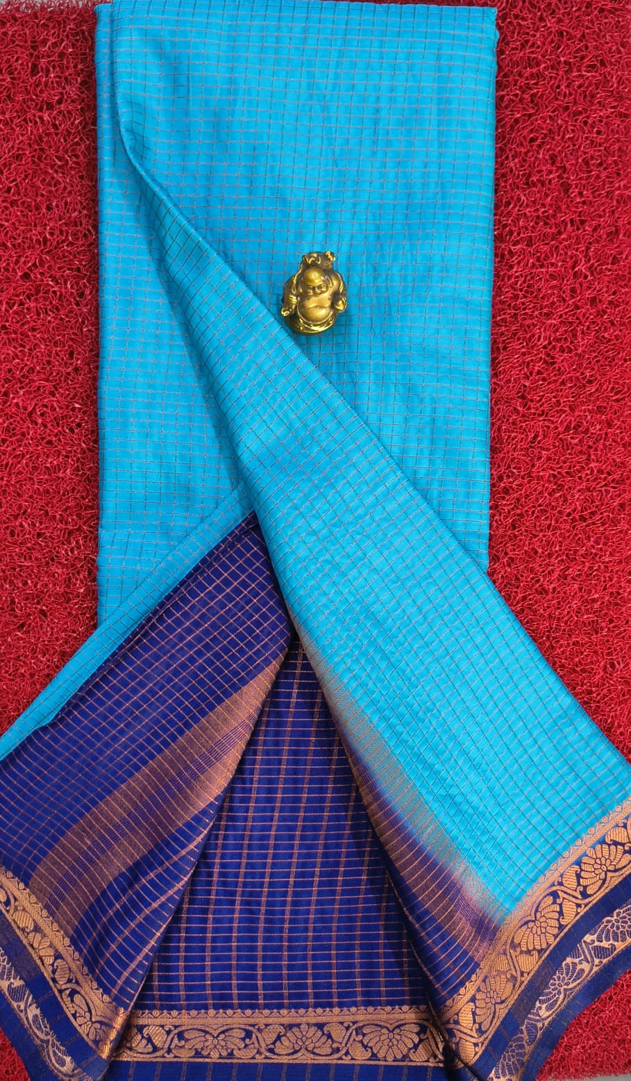 Kadayal Mix Saree with Blouse – Contrast Border