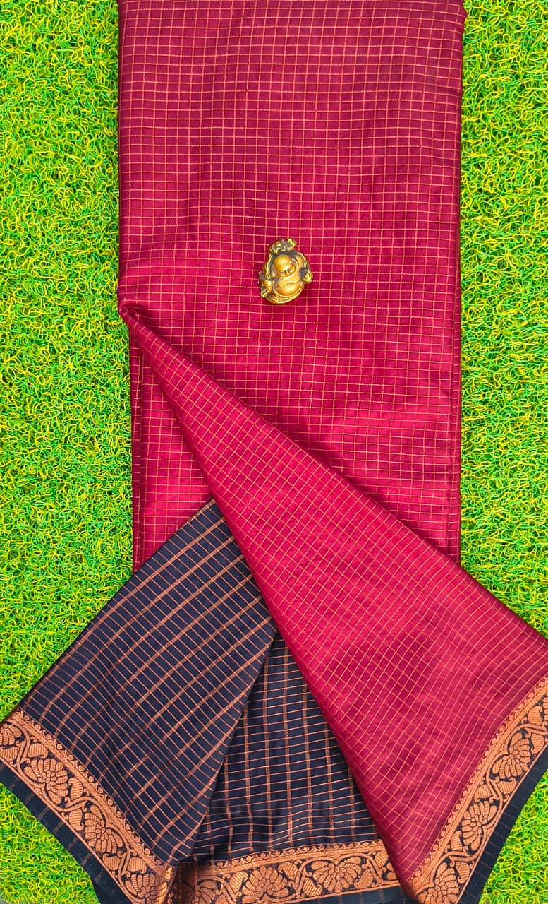 Kadayal Mix Saree with Blouse – Contrast Border