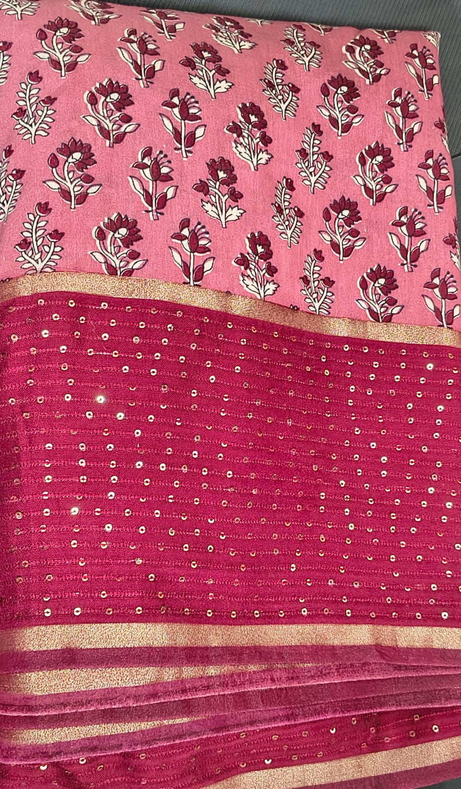 Mulberry Silk Saree with Blouse – Bandhani Print