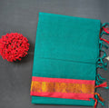 Cotton Sarees – Solid Color Saree with Zari Border