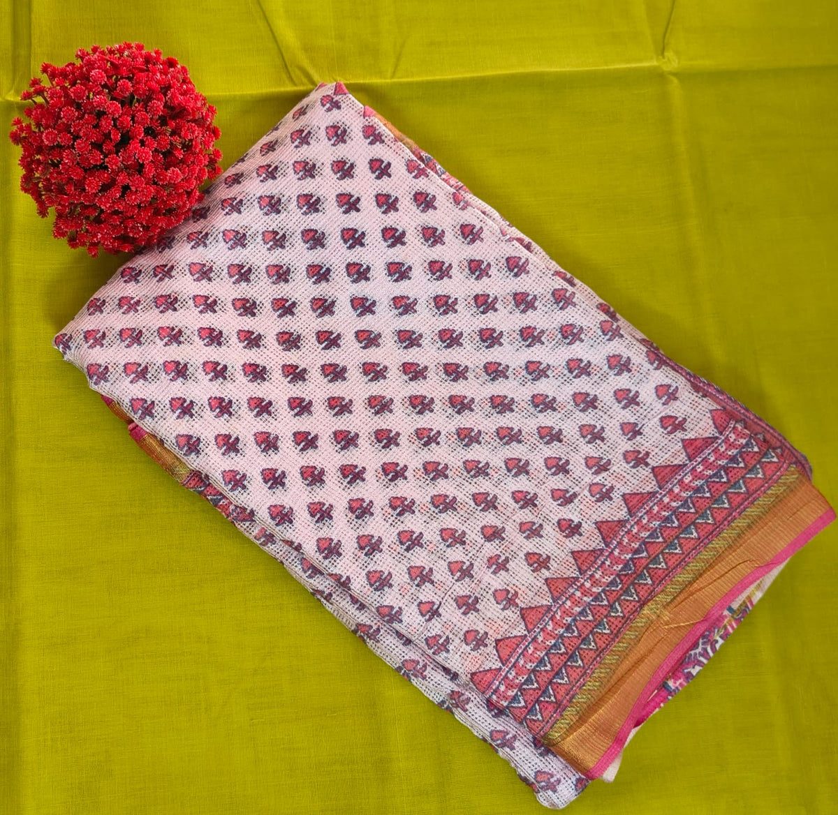 Kotta Cotton Saree with Blouse – Printed Saree