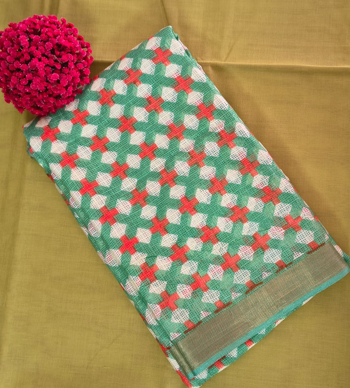 Kotta Cotton Saree with Blouse – Printed Saree