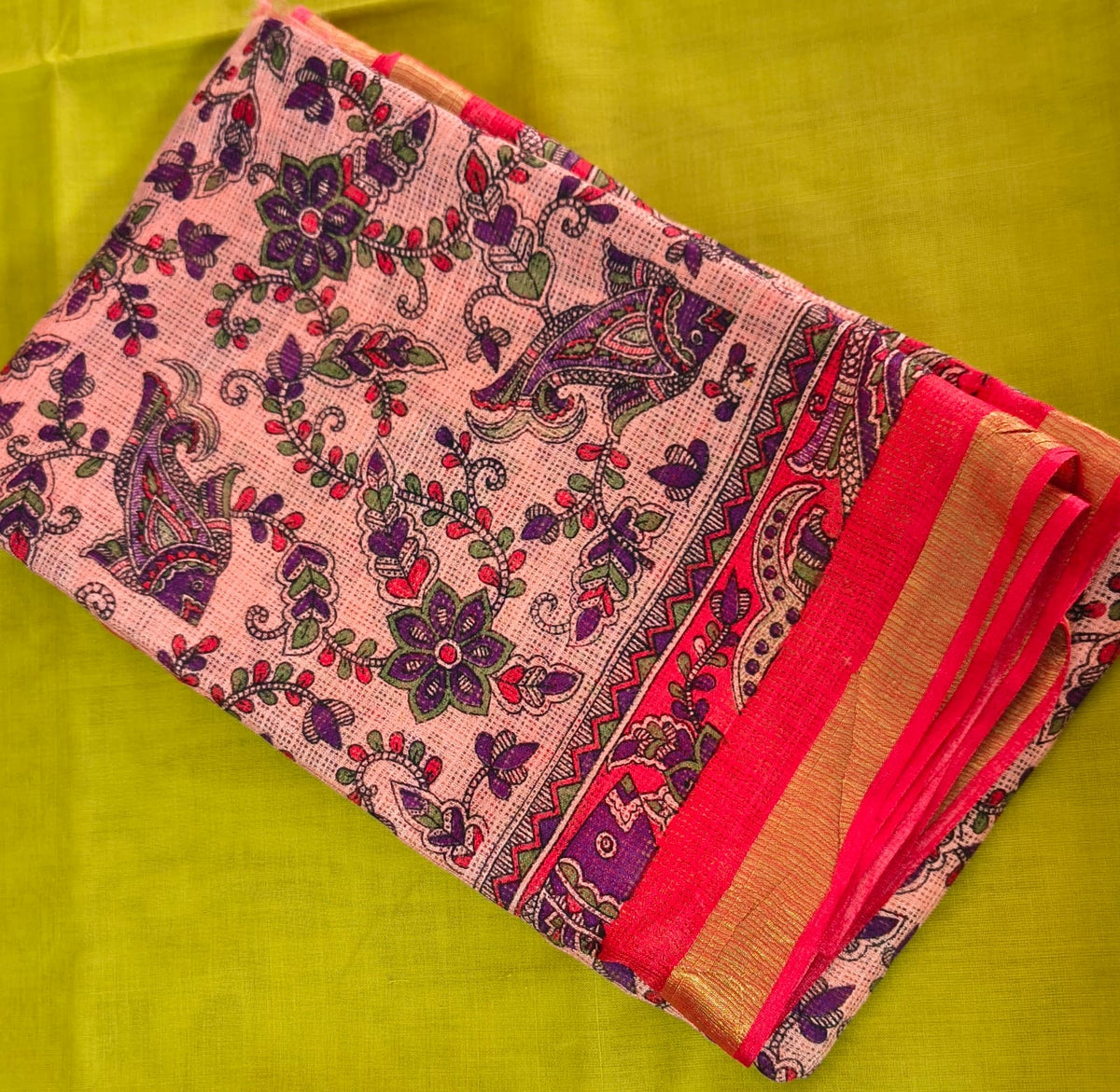 Kotta Cotton Saree with Blouse – Printed Saree