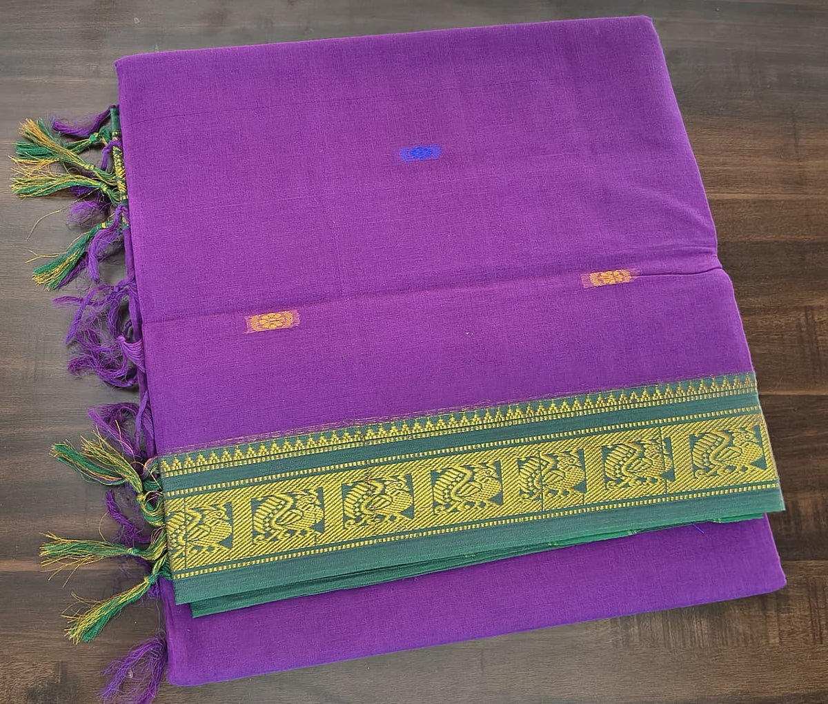 Cotton Sarees 8 Mtrs with Blouse – Zari Border