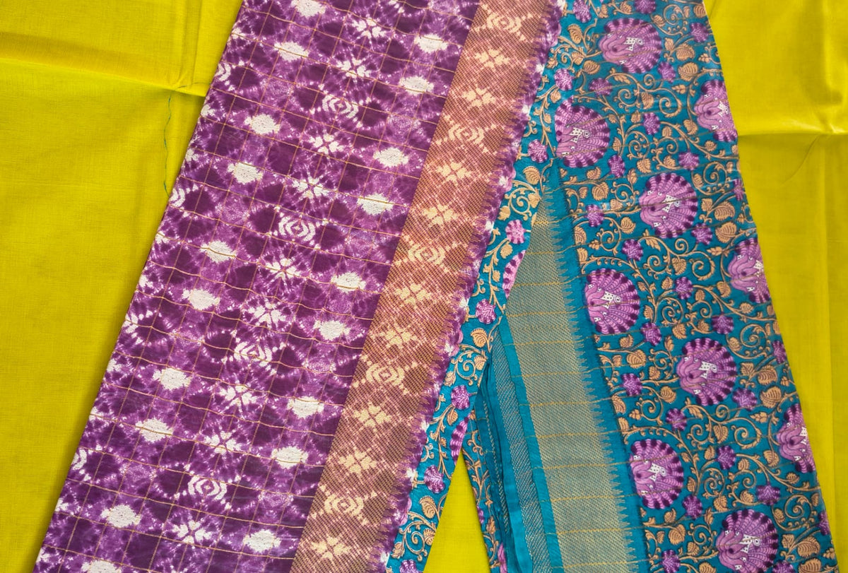 Silk Cotton Saree with Blouse – Printed Saree