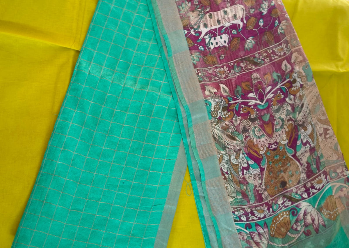 Silk Cotton Saree with Blouse – Printed Saree