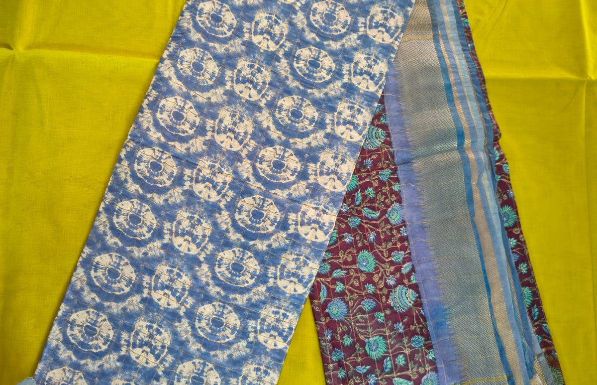 Silk Cotton Saree with Blouse – Printed Saree