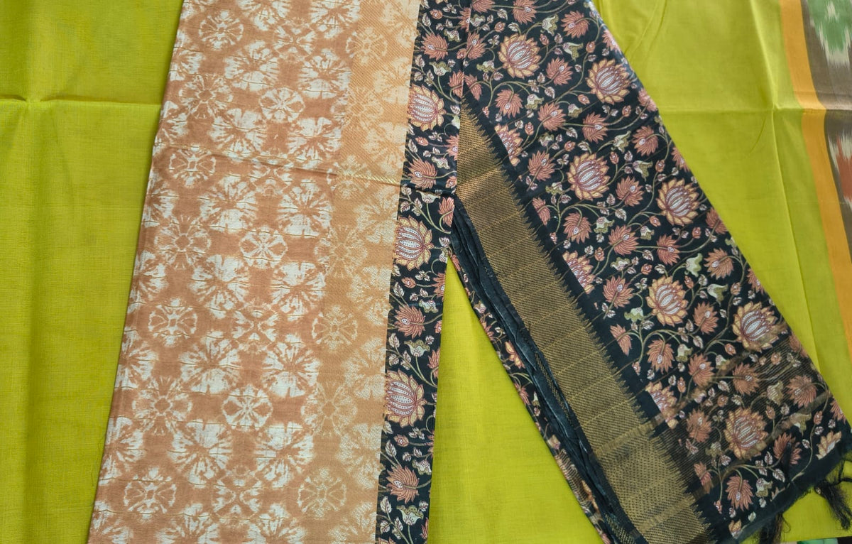 Silk Cotton Saree with Blouse – Printed Saree