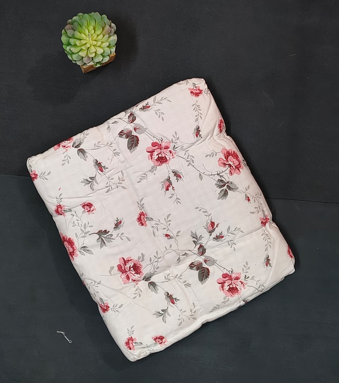 Premium 100% Pure Cotton Quilt Blanket | Ultra-Soft All-Season AC Comfort