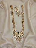 Royal South Indian Bridal Matte Gold 3-Layer Peacock Haram Set
