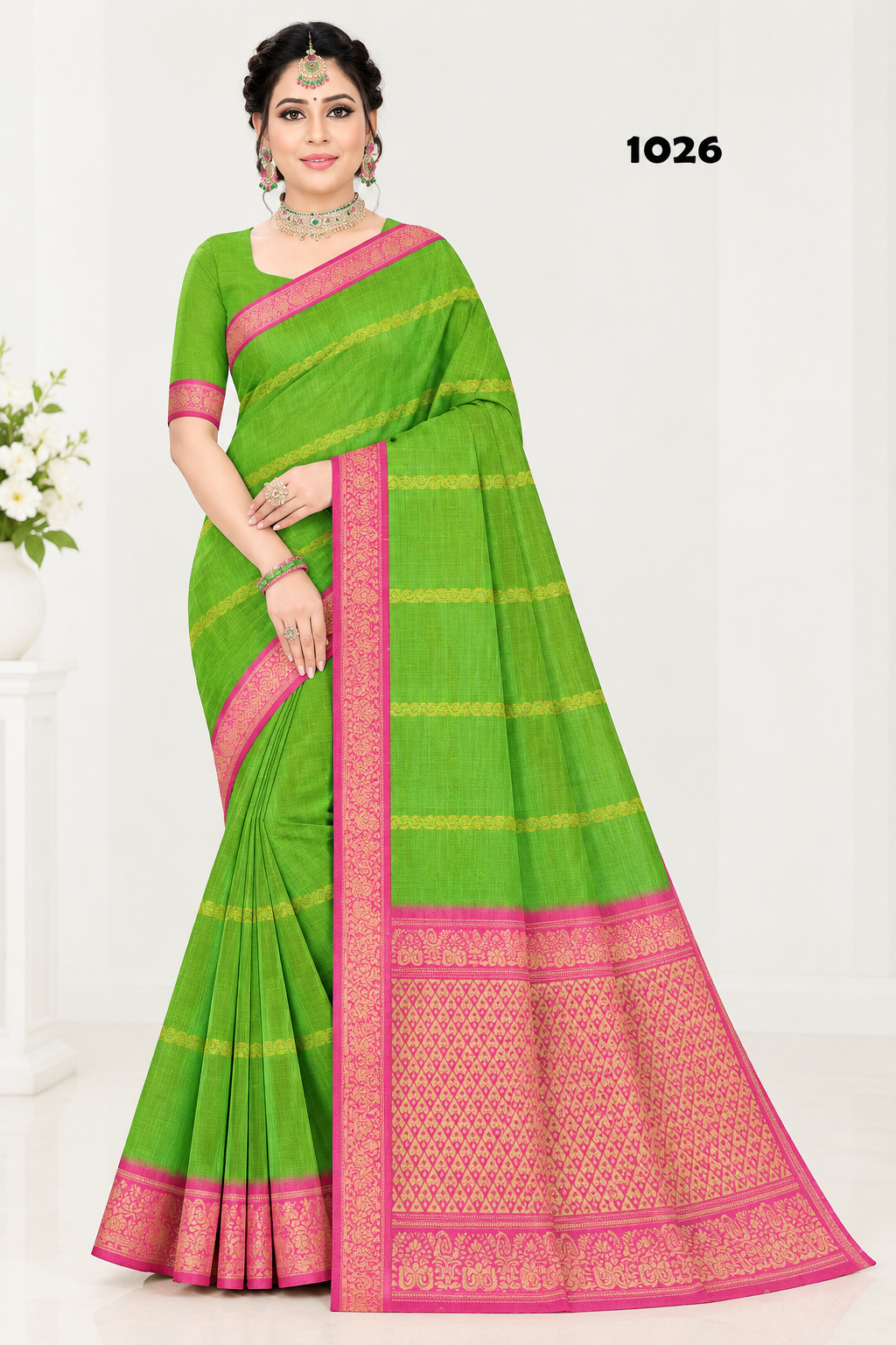 Velthari silk  cotton (with blouse)