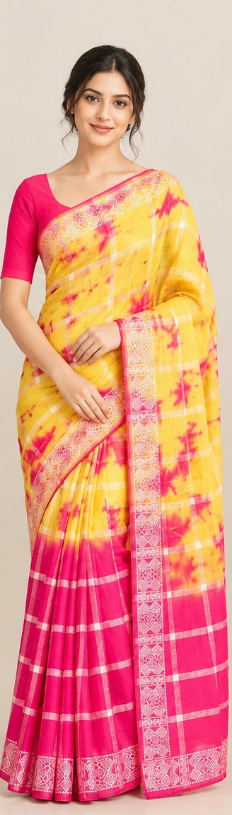 Soft checked cotton (with blouse)