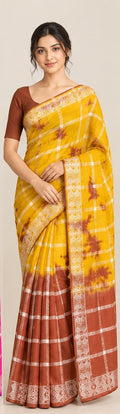 Soft checked cotton (with blouse)