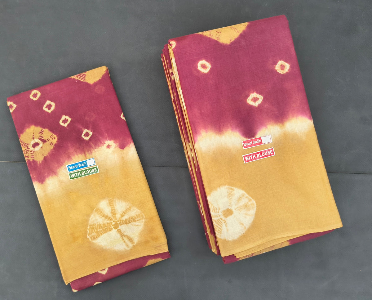 Bhandhini Cotton Saree( with blouse)