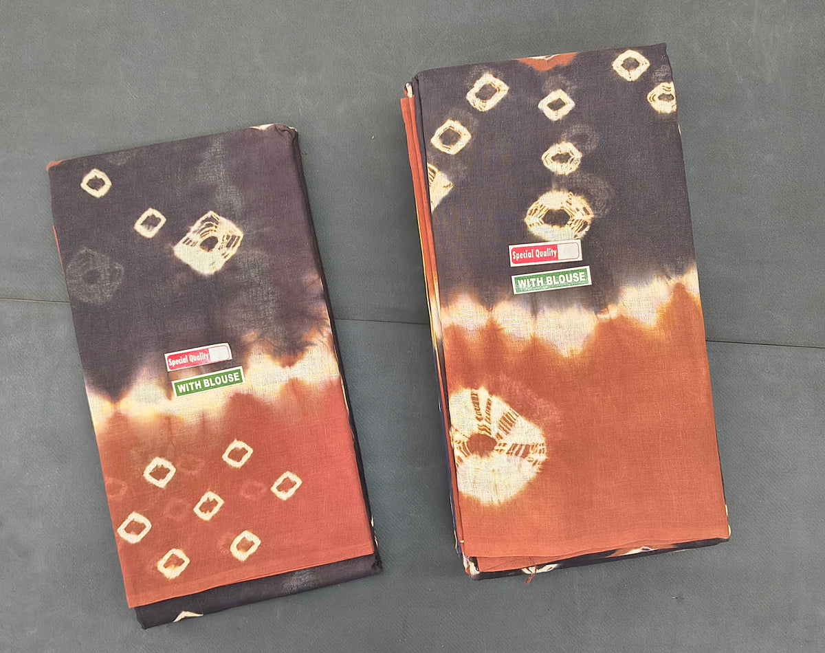 Bhandhini Cotton Saree( with blouse)