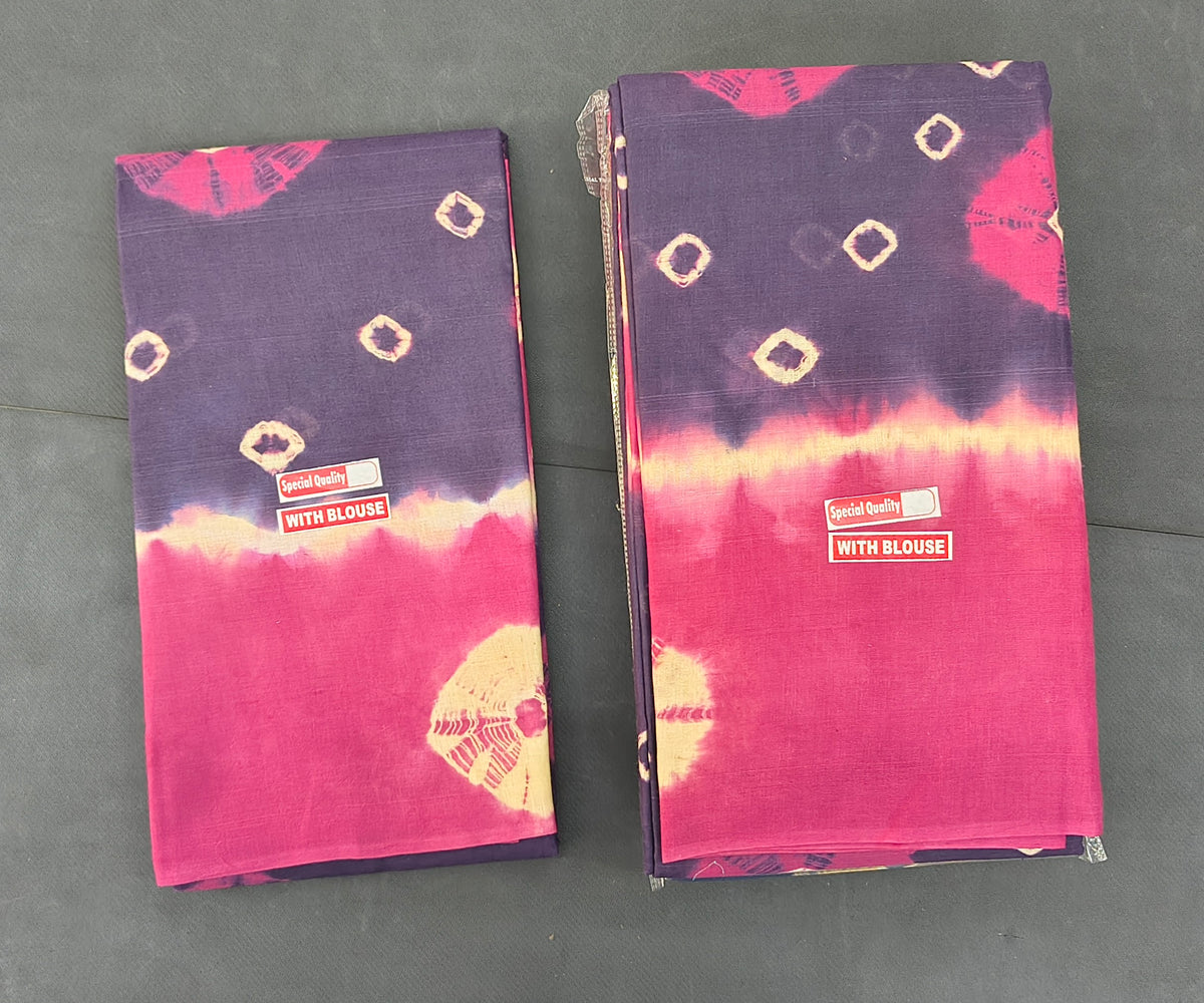 Bhandhini Cotton Saree( with blouse)